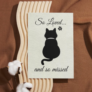 Carte de sympathie pour chat imprimable - Condolen