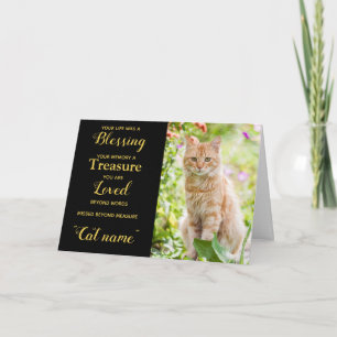 Carte de sympathie pour chat personnalisée avec ph