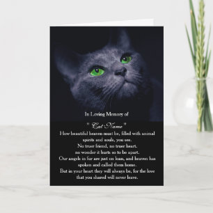 Carte de sympathie pour chat personnalisée avec ph