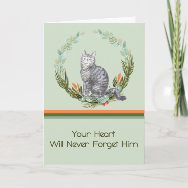 Carte de sympathie pour chat Tabby Homme (Devant)