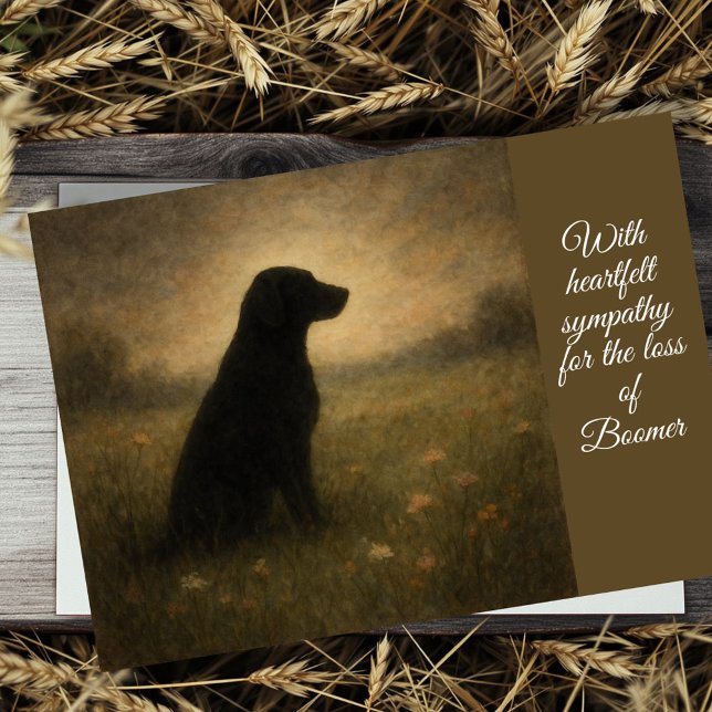 Carte de sympathie pour chien (May the memories you shared bring you comfort and peace.
)