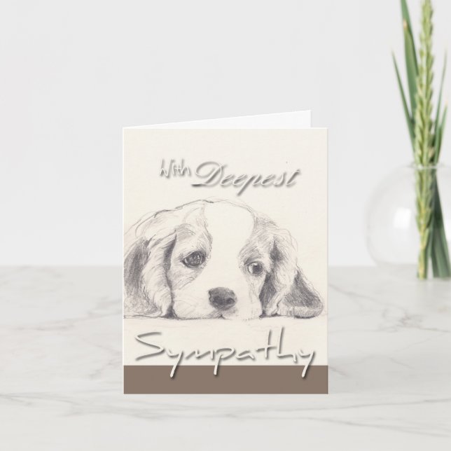 Carte de sympathie pour chien avec devis (Devant)