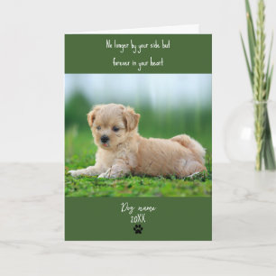 Carte de sympathie pour chien perdu Mémorial avec 