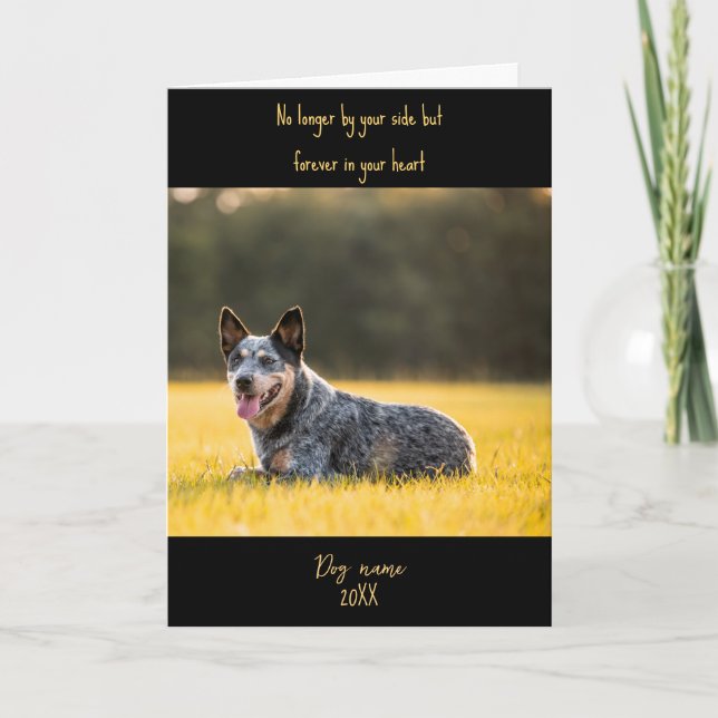 Carte de sympathie pour chien perdu Mémorial avec  (Devant)