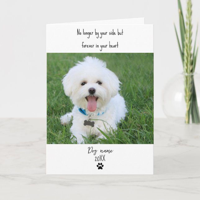 Carte de sympathie pour chien pour perte mémorial  (Devant)