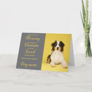 Carte de sympathie pour chien pour perte mémorial