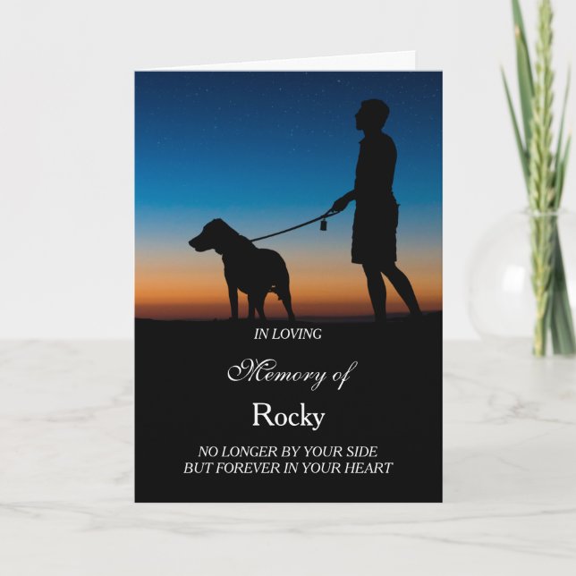 Carte de sympathie pour chien pour perte mémorial  (Devant)
