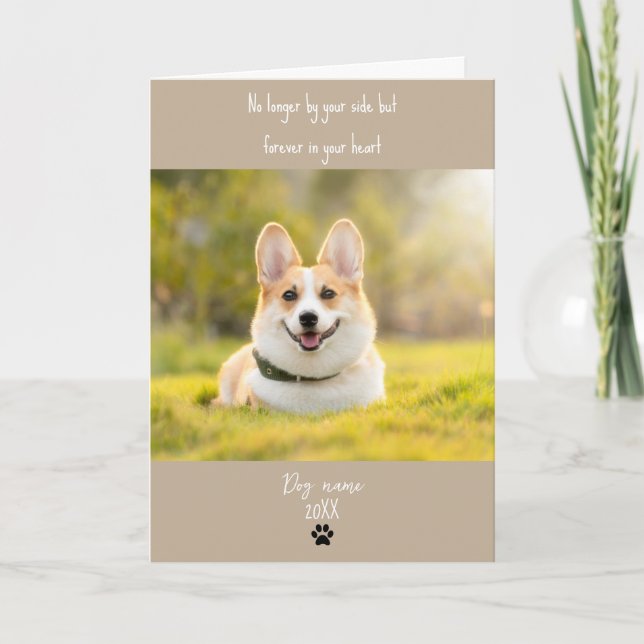Carte de sympathie pour chien pour perte mémorial  (Devant)