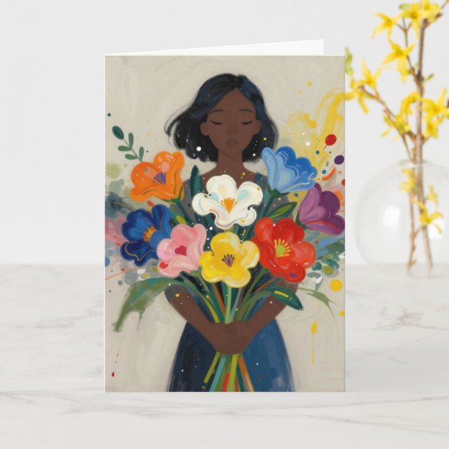 Carte de sympathie pour être assis avec vous (Fleur jaune)