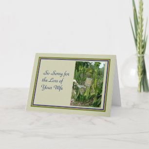 Carte de Sympathie pour femme, avec banc et Plante