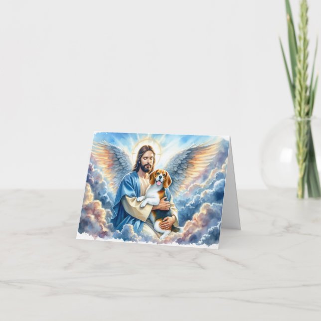 Carte de sympathie pour la perte de chien-Jésus av (Devant)