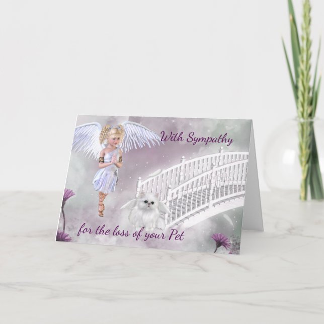 Carte de sympathie pour la perte d'un animal de co (Devant)