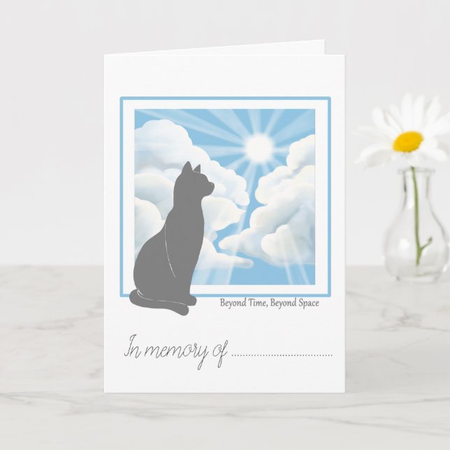 Carte de sympathie pour la perte d'un chat  (Petite plante)
