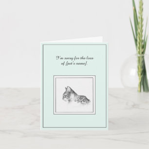 Carte de sympathie pour la perte d'un chat