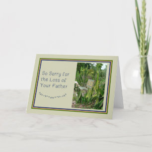 Carte de Sympathie pour le Banc Père avec Plante
