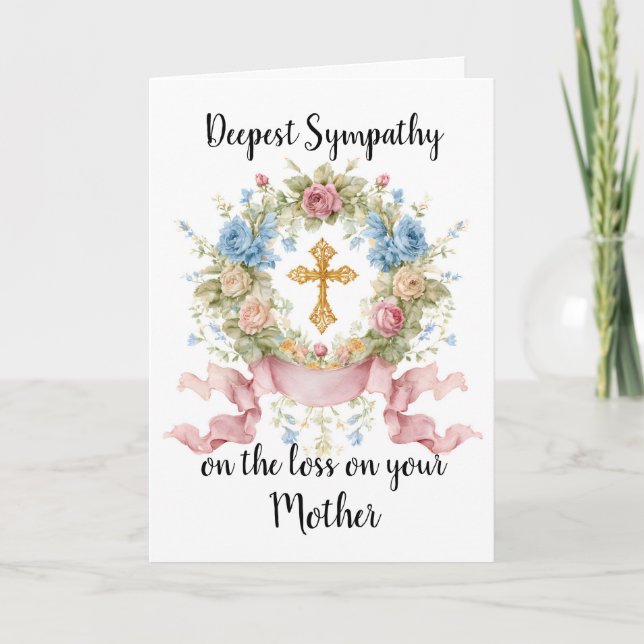 Carte de sympathie pour le décès d'une mère (Devant)
