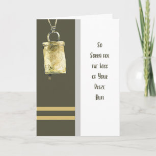 Carte de sympathie pour le prix de l'animal de com