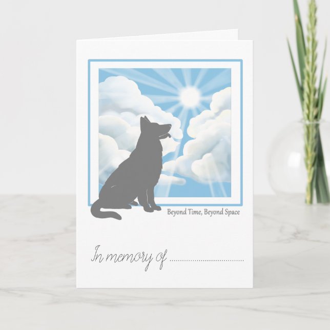 Carte de sympathie pour perte d'animal - Berger al (Devant)