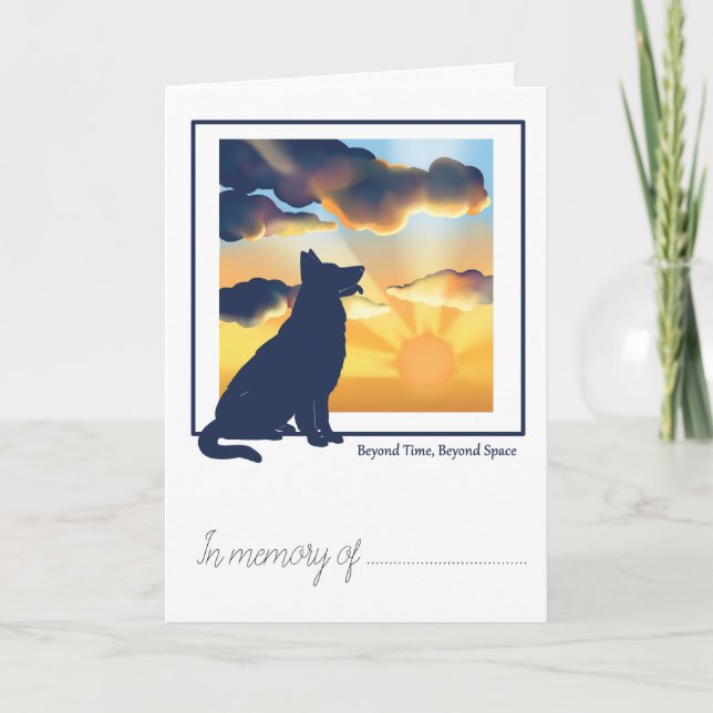 Carte de sympathie pour perte d'animal - Berger al (Devant)