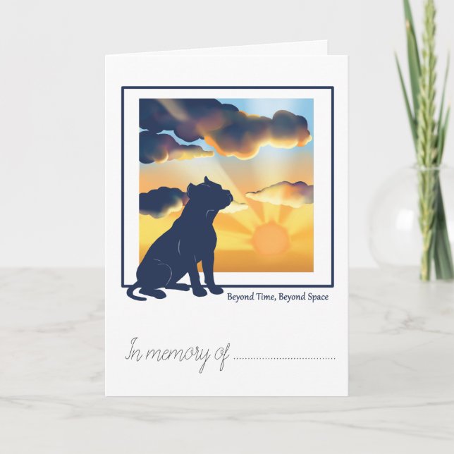 Carte de sympathie pour perte d'animal de compagni (Devant)