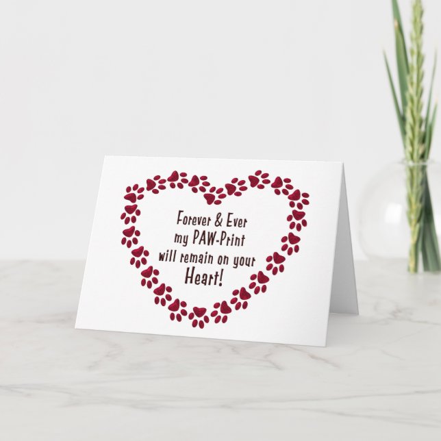 CARTE DE SYMPATHIE POUR PERTE D'ANIMAL - IMPRIMANT (Devant)