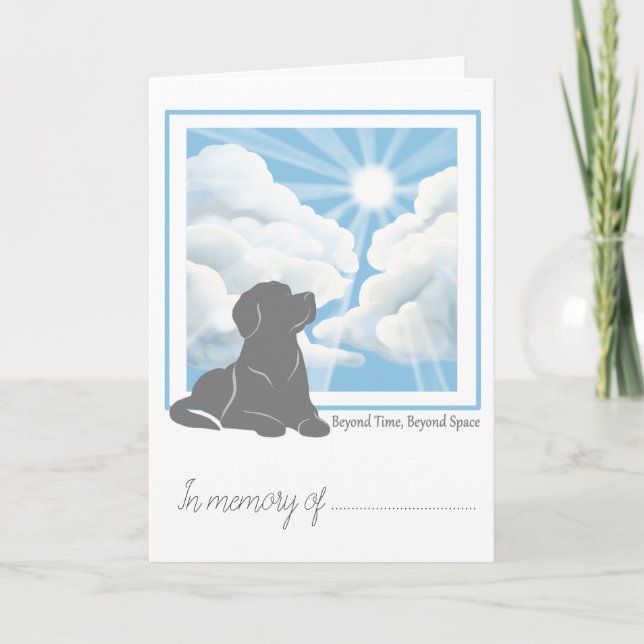 Carte de sympathie pour perte d'animal - Labrador (Devant)
