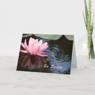 Carte de Sympathie pour Soeur avec Lys d'Eau Rose