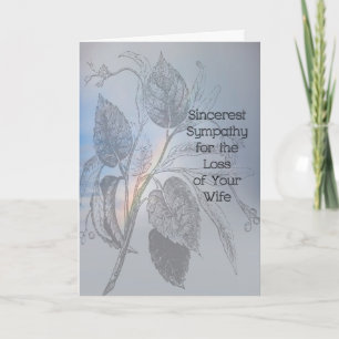 Carte de sympathie pour une femme avec des Feuille