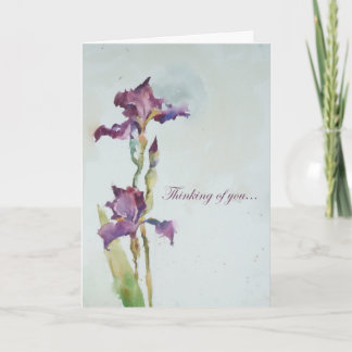Carte de sympathie pourpre iris