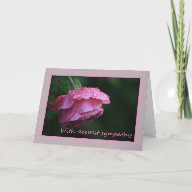 carte de sympathie rose (Devant)