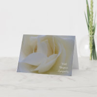 Carte de Sympathie Rose blanche