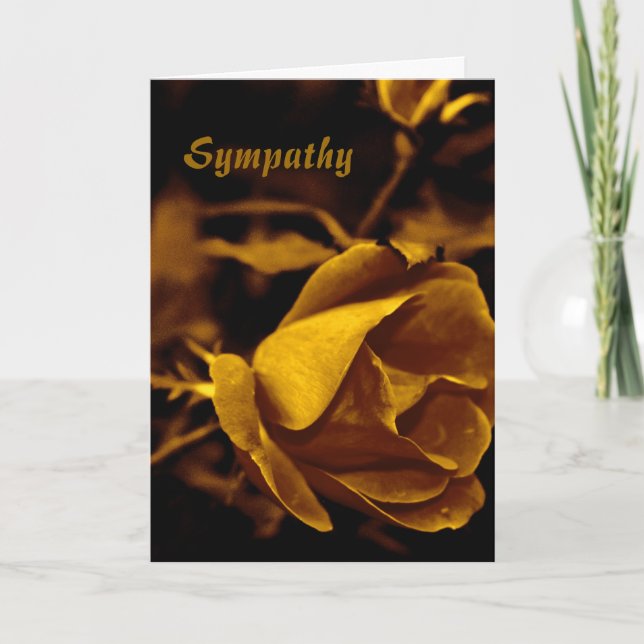 Carte de Sympathie Rose d'or (Devant)
