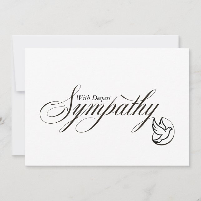 Carte de sympathie simple et élégante pour colombe (Devant)