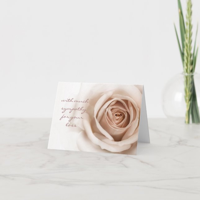 Carte de sympathie simple et sincère (Devant)