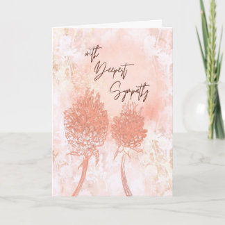Carte de Sympathie Soft Peach Watercolor - De notr