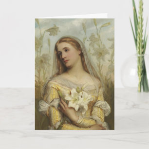 Carte de sympathie spirituelle avec des lys blancs