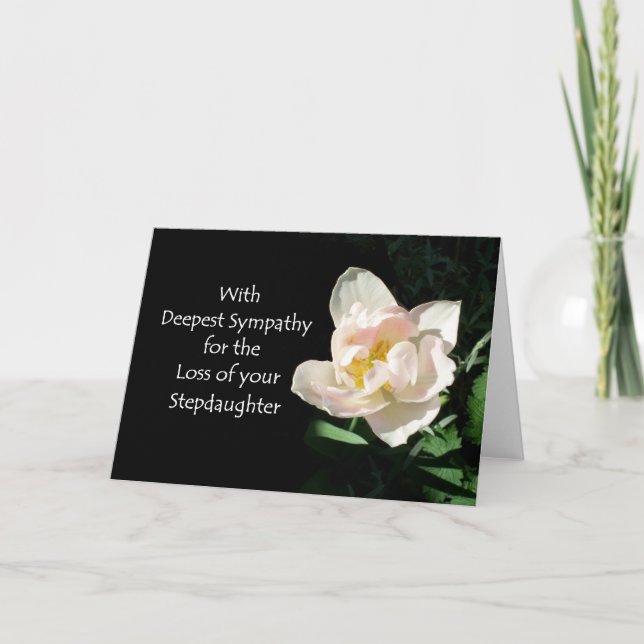 Carte de sympathie Tulipe - Perte d'une belle-fill (Devant)