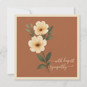 Carte de Sympathie vintage Watercolor