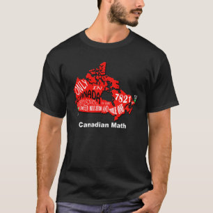 carte de T-shirt de base du Canada