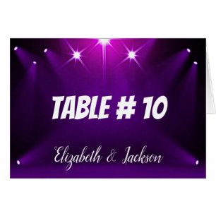 Carte de table #10 - Dans les projecteurs Mariage