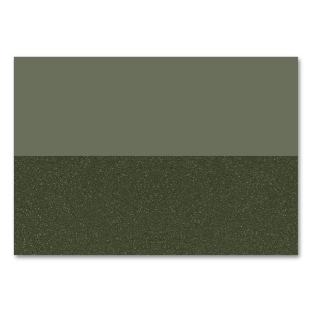 Carte de table à design divisé vert mousse – Perso (Devant)