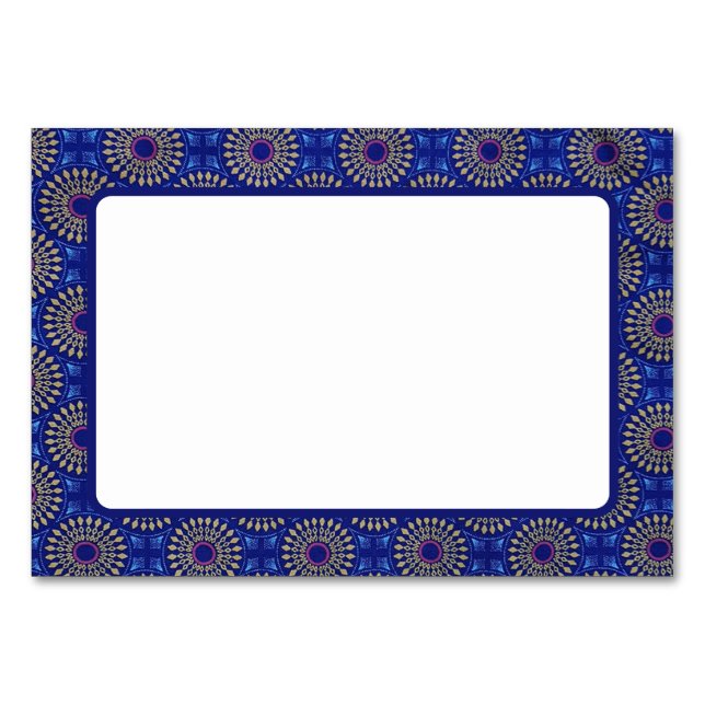 Carte de table à motif africain (Devant)