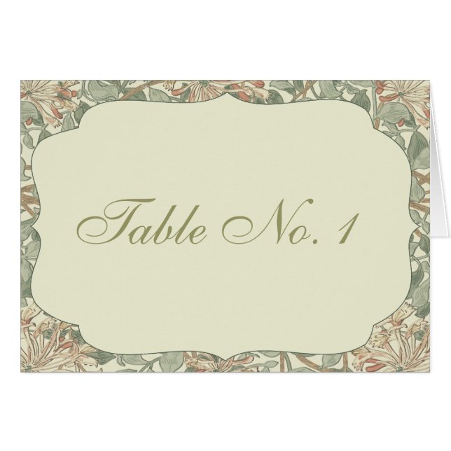 Carte de table antique de mariage (Devant Horizontal)