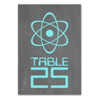 Carte de table Aqua Atomic Chalkboard