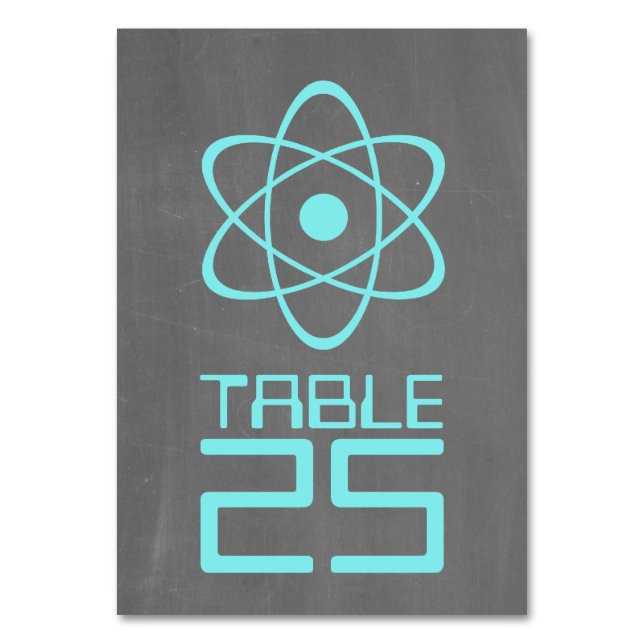 Carte de table Aqua Atomic Chalkboard (Par défaut)