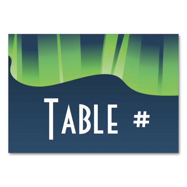 Carte de table Aurores de merveilleux hiver (Devant)