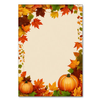 Carte de table avec touche d'automne