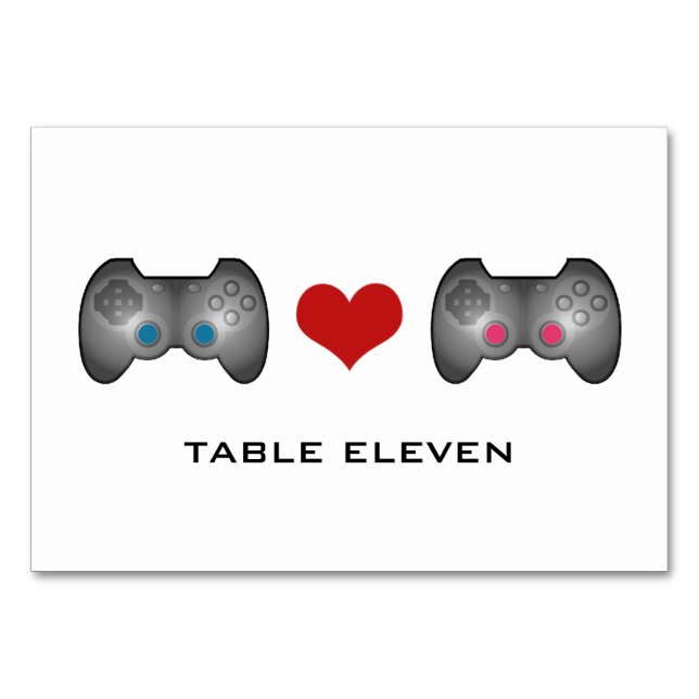 Carte de table Blue Pink Cute Gamer (Devant)