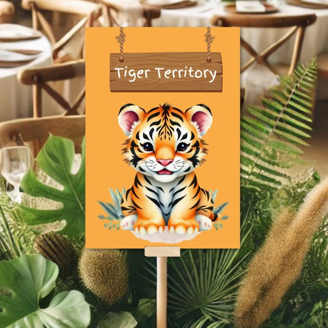 Carte de table Bold Tiger Territory Jungle Safari (Créateur téléchargé)