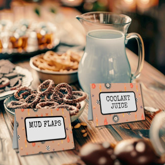 Carte de table Buffet de course de camion personna